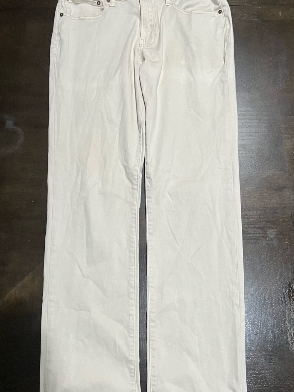 Lucky Brand Men's White Straight Light Wash Denim Jeans Mid Rise 31x32
